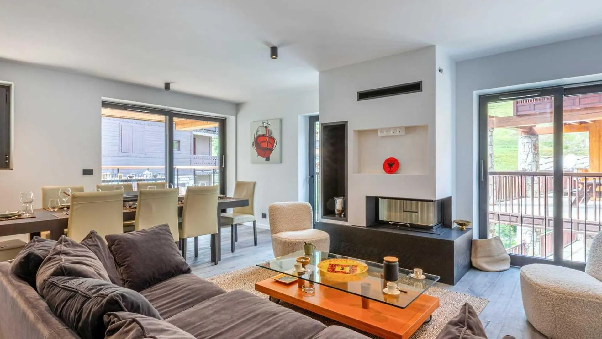 Bel Appartement Avec Wifi, Garage, Cheminee Et Grande Terrasse Au Pied Des Pistes A Val-D'Isere - Fr-1-694-325 0*,